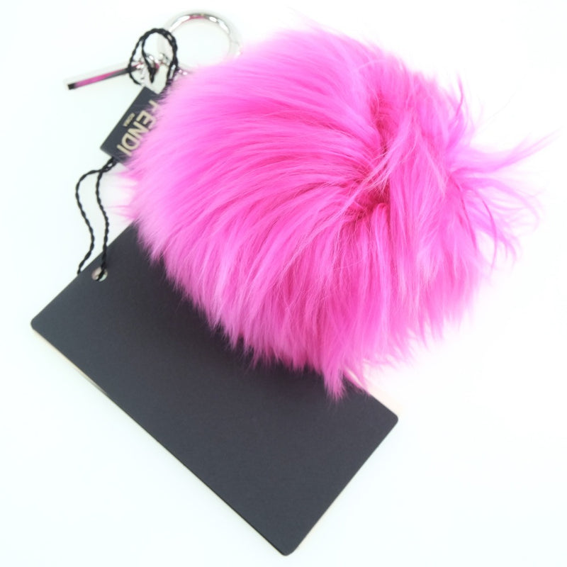 [Fendi] Fendi 7AR589 A1SY F0Y9Z Charm Leather X Leather X Fur Pink Ladies Charm S Rank