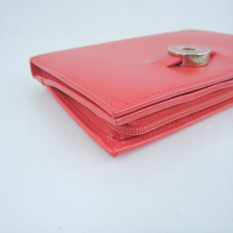 [FURLA] Furla 
 Bi-fold wallet 
 Red Snap button Ladies A+Rank
