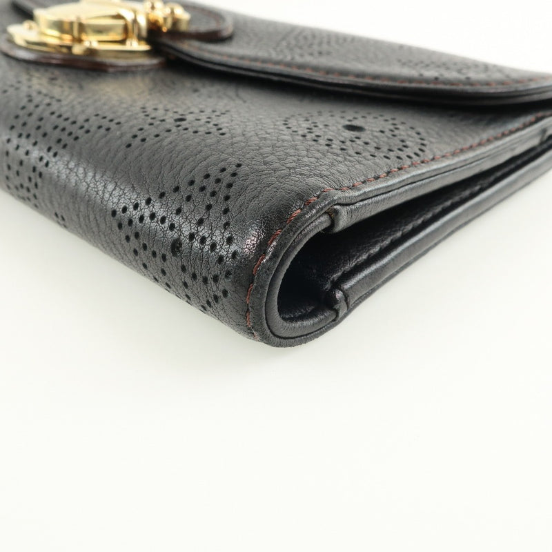 [LOUIS VUITTON] Louis Vuitton Amelia M95968 Long Wallet Monogram Mahina Black TH0039 engraved Ladies long wallet