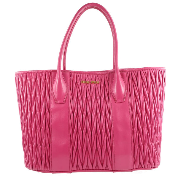 [MIUMIU] Miu Miu Materasse Tote Bag Calf Pink Ladies Tote Bag