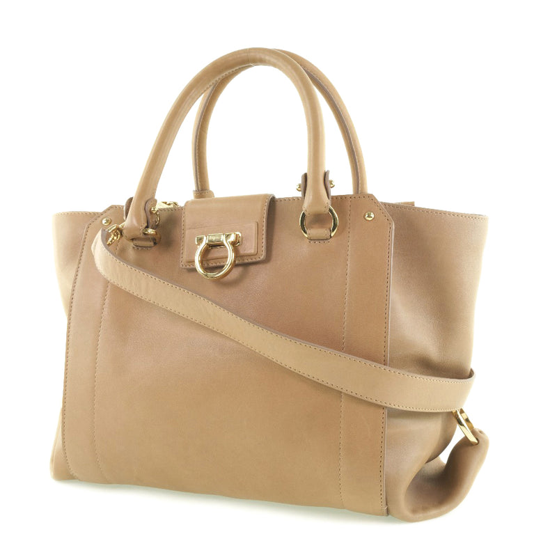 [Salvatore Ferragamo] Salvatore Ferragamo Ganchini 2WAY Shoulder Handbag Calfige Ladies Handbag