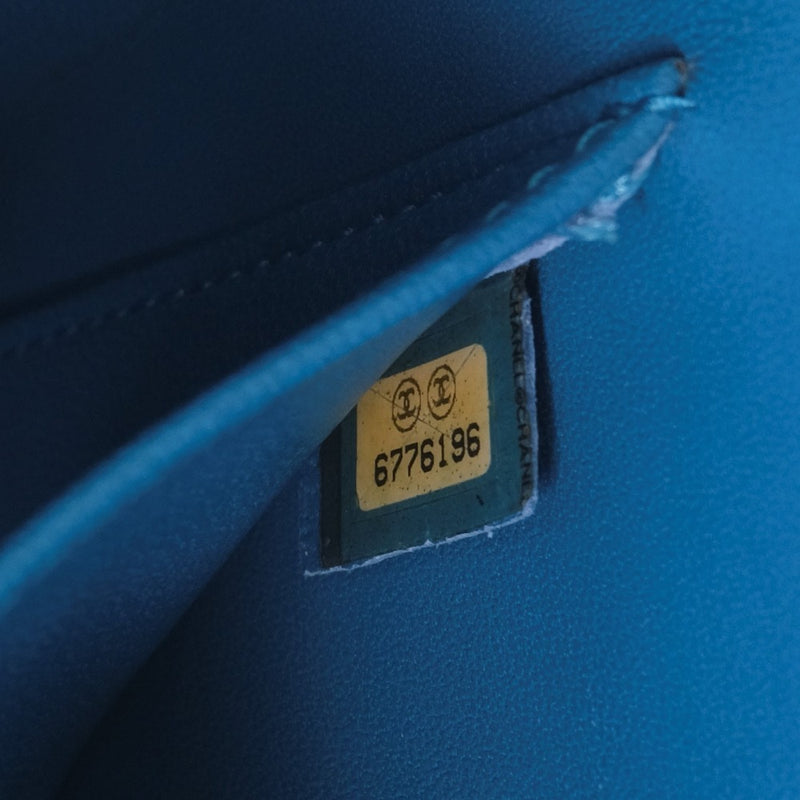 [Chanel] Chanel A16736 Handbag Cuero x plástico azul de las damas A-Rank A-Rank
