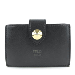 [FENDI] Fendi Dotcom Card Case Calf Black Unisex Card Case
