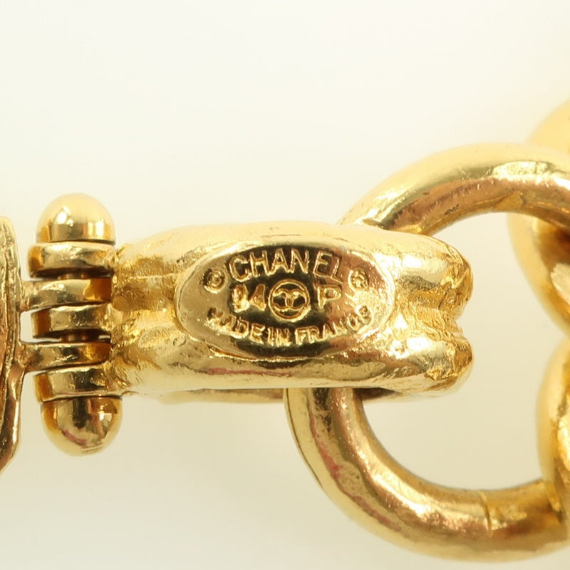 CHANEL] Chanel Cross/Cocomark vintage bracelet Gold plating 94P