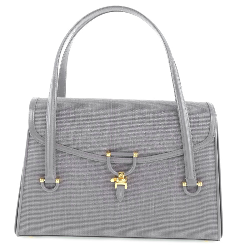 [CTESSE] Contes Handbag Manguera Caballo X de cuero Gray Ladies Bag Bags A-Rank