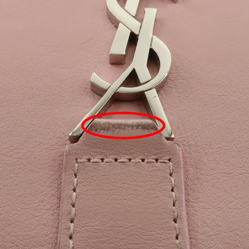 [Saint Laurent] Saint Laurent Round Sostener billetera larga pantorrilla rosa damas billetera larga