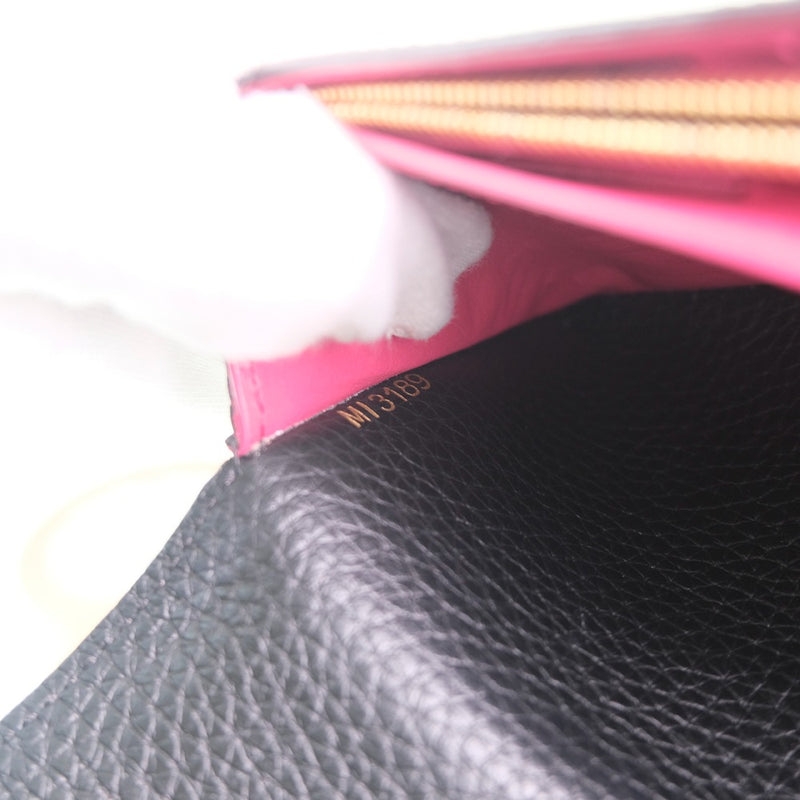 [LOUIS VUITTON] Louis Vuitton Portofoille Capsine M61248 Long Wallet x Trillon Black MI3189 Engraved Ladies Ladies Wallet