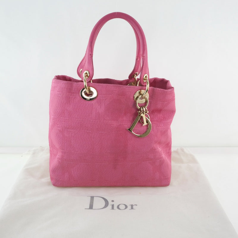 Dior】クリスチャンディオール バッグ ハンドバッグ キャンバス ピンク