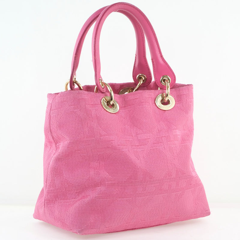 【Dior】クリスチャンディオール
 バッグ ハンドバッグ
 キャンバス ピンク レディース ハンドバッグ