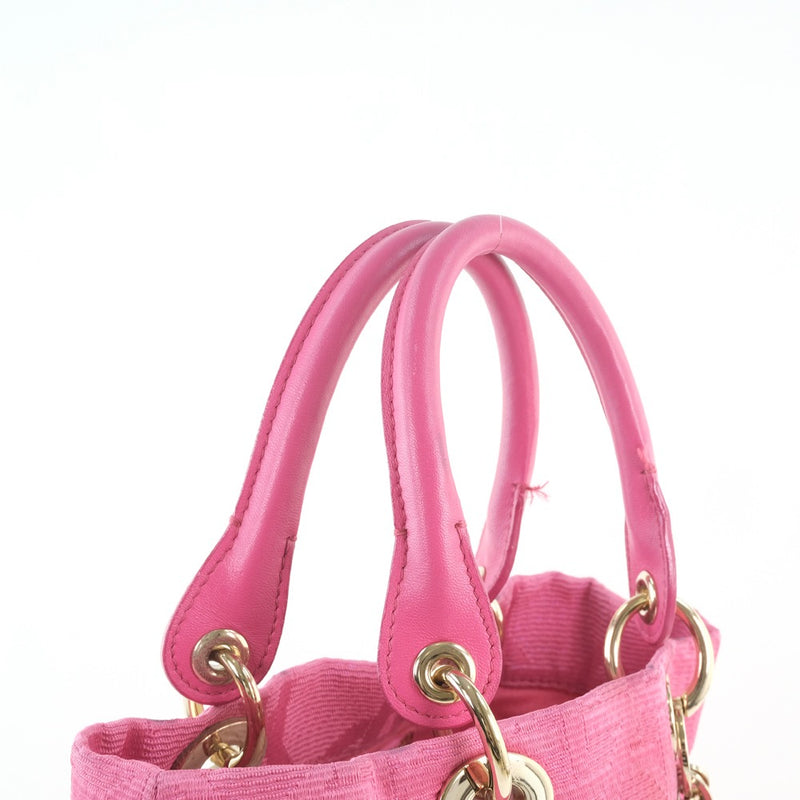【Dior】クリスチャンディオール
 バッグ ハンドバッグ
 キャンバス ピンク レディース ハンドバッグ