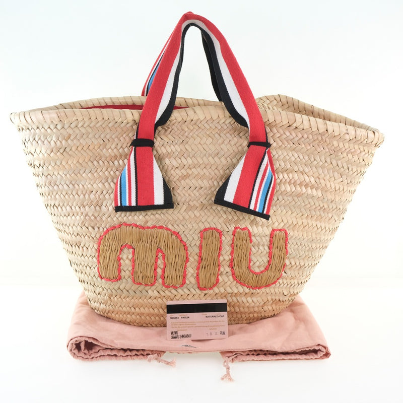 [MIUMIU] Miu Miu basket bag 5BG093 Handbag red/beige ladies handbag