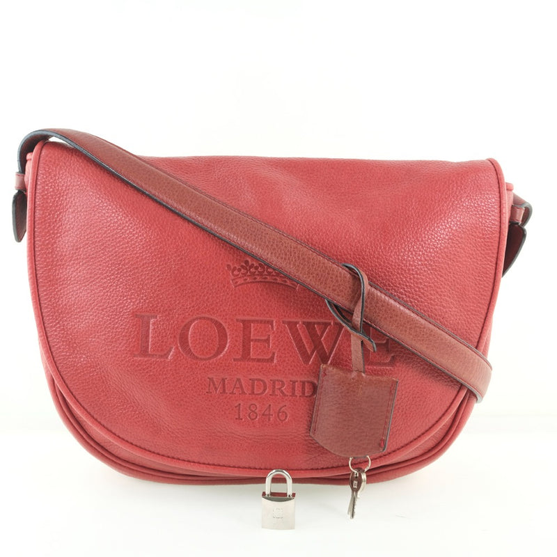 [LOEWE] Loebe shoulder bag calf red ladies shoulder bag