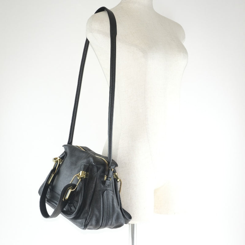 [Chloe] Chloe 2WAY Shoulder Palati Handbag Calf Black Ladies Handbag A Rank