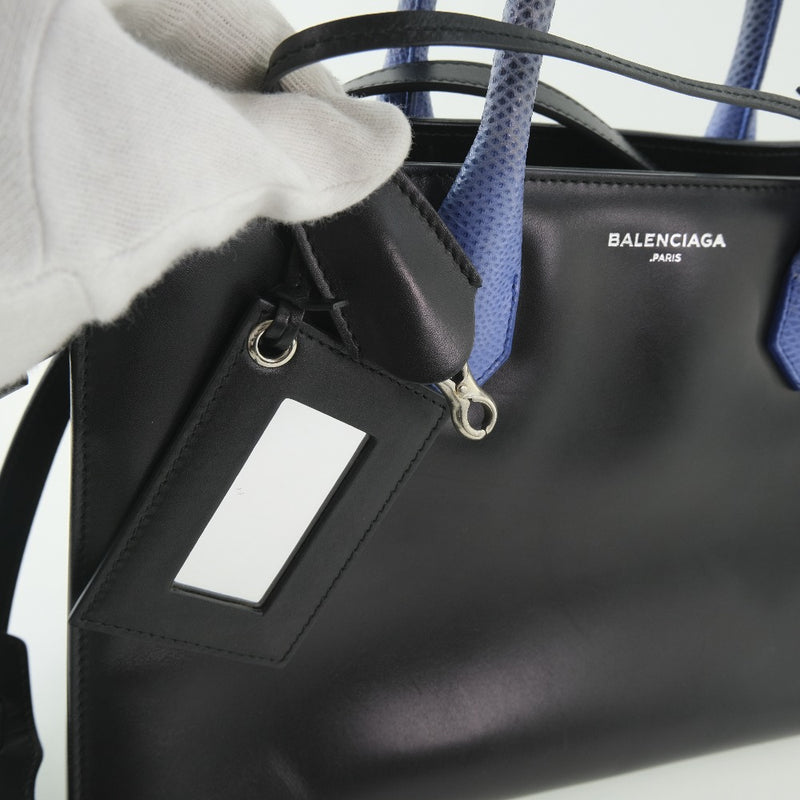 [BALENCIAGA] Balenciaga 2WAY shoulder 347235 Handbag Calf Black/Blue Ladies Handbag