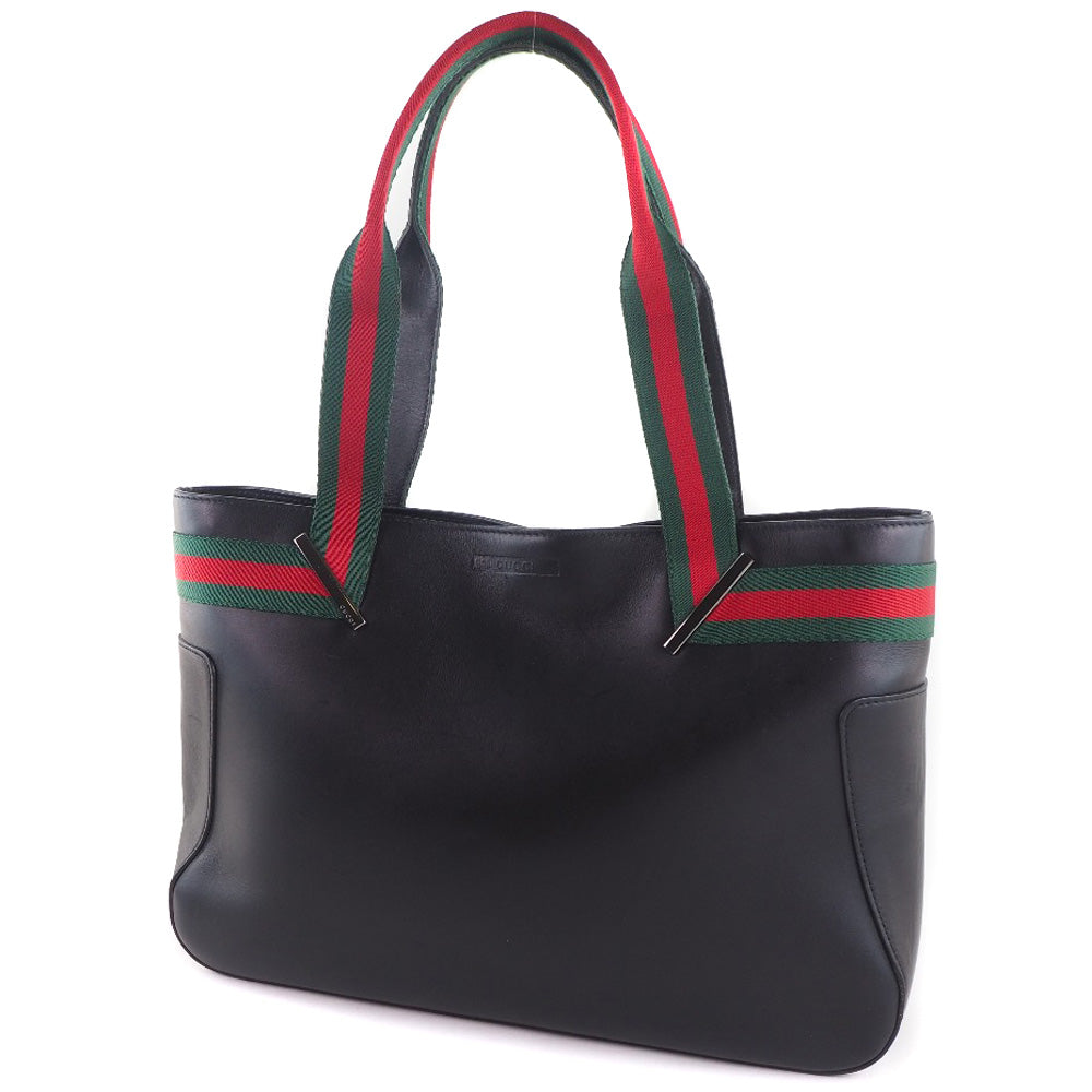 GUCCI】グッチ 73983 カーフ 黒/赤/緑 レディース トートバッグ A 
