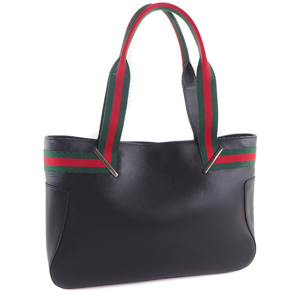GUCCI】グッチ 73983 カーフ 黒/赤/緑 レディース トートバッグ A