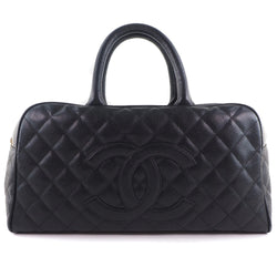 [CHANEL] Chanel Boston Matrasse A20997 Mat Caviar Skin Black Ladies Handbag