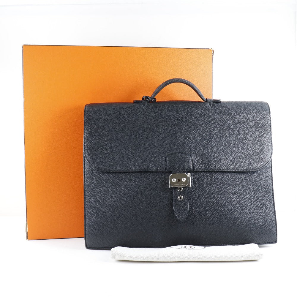 HERMES】エルメス サックアデペッシュ38 トゴ 黒 メンズ ビジネス