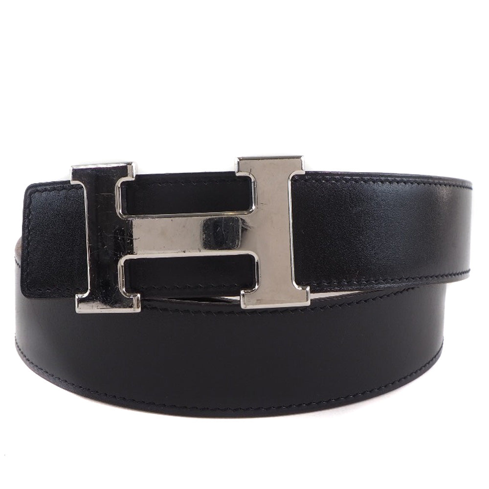 HERMES】エルメス Hベルト85 コンスタンス ボックスカーフ 黒 □H刻印