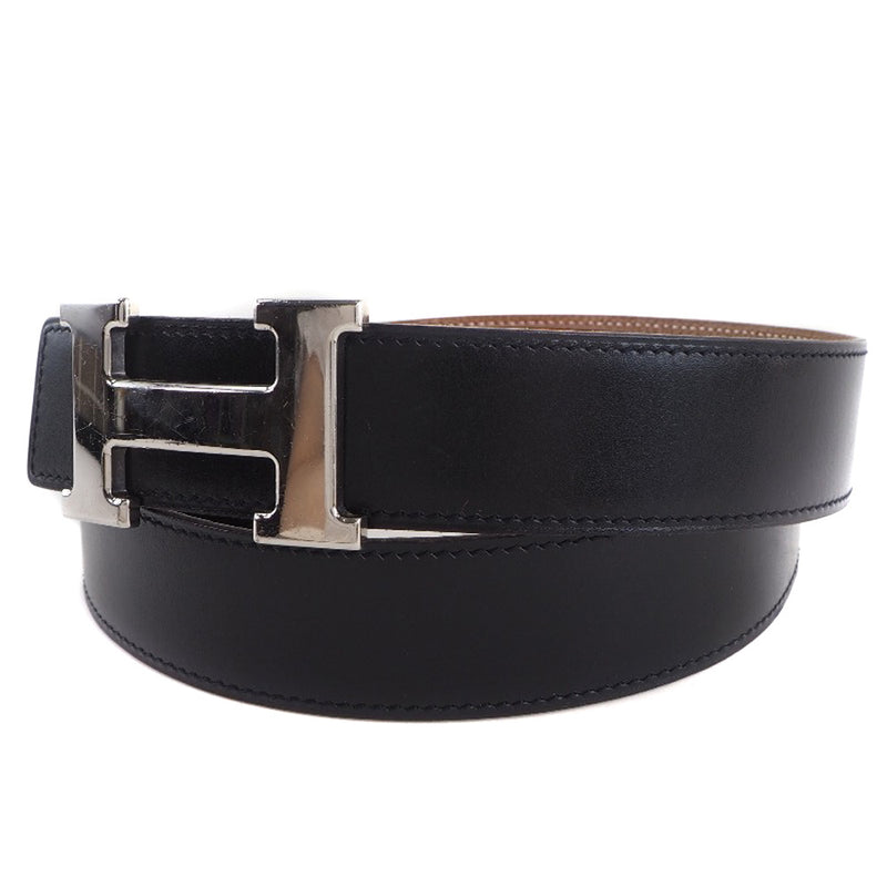 [HERMES] Hermes H belt 85 Constance Box Cars Black □ H -engraved men's belt