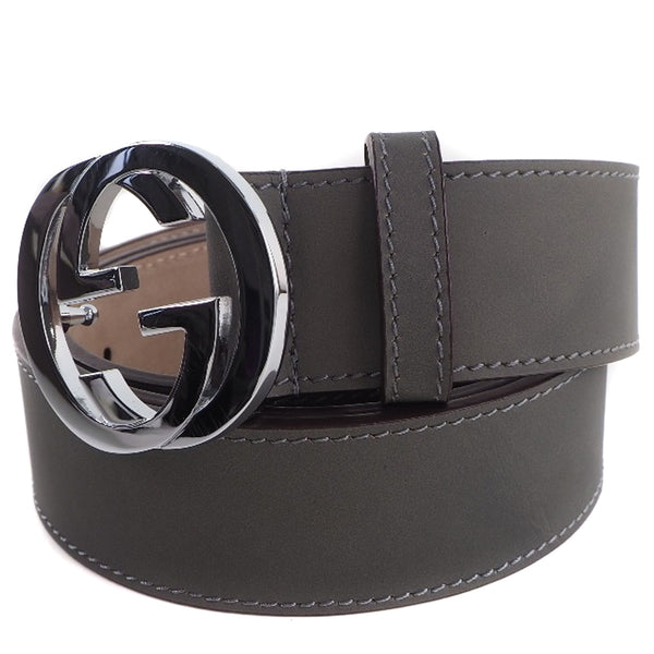 [Gucci] Gucci entrelazado G368186 Calf Correa para hombres A-Rank