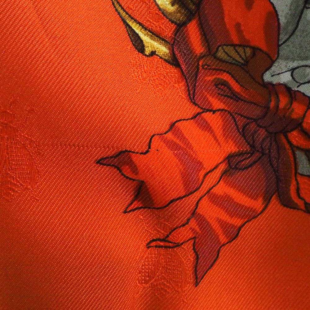 HERMES】エルメス カレ90 NAPOLEON ナポレオン シルク オレンジ