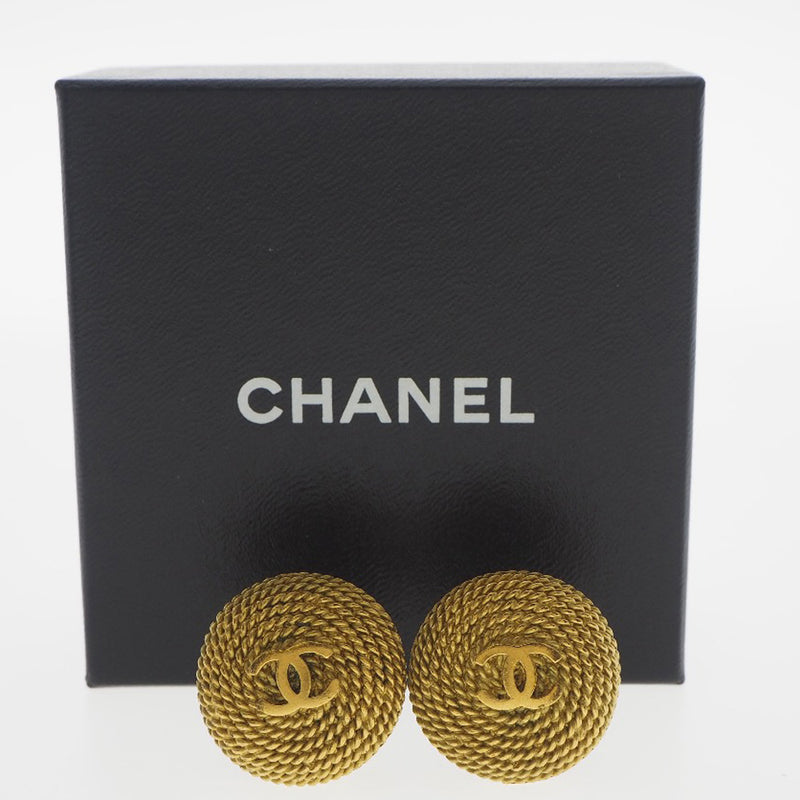 [Chanel] Chanel Coco Mark Vintage Gold Colle de oro 95p Pendientes de damas grabadas