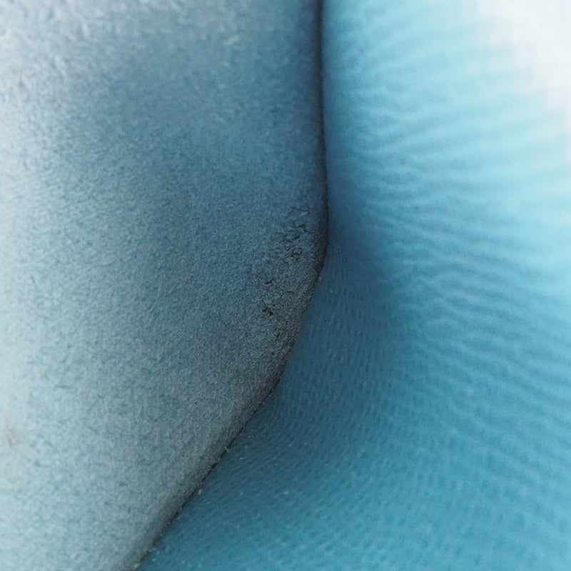 [HERMES] Hermes Bean Kushbell Blue Jean Blue □ D -engraved Ladies Long Wallet