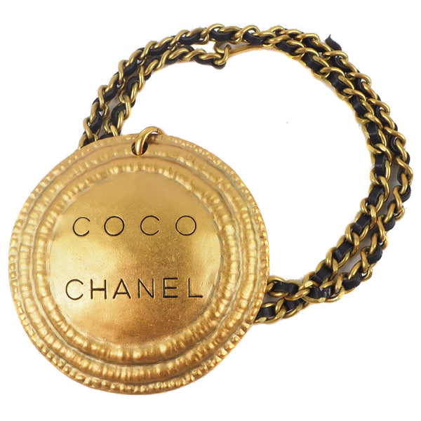 SOLD**AUTHENTIC CHANEL CC Medallion Chain Leather Belt/ Necklace/ Bracelet 24k  Gold Hardware, Luxury, Accessories on Carousell