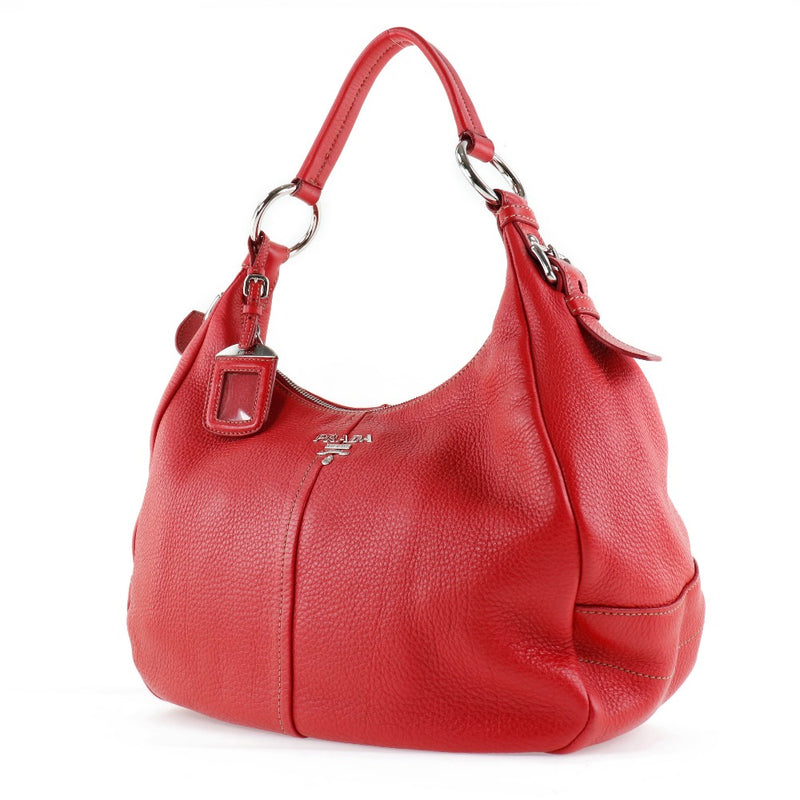 [Prada] Prada One Shoulder BR4373 가죽 Fuoco Red Ladies Shouther Bushing Bag A-Rank