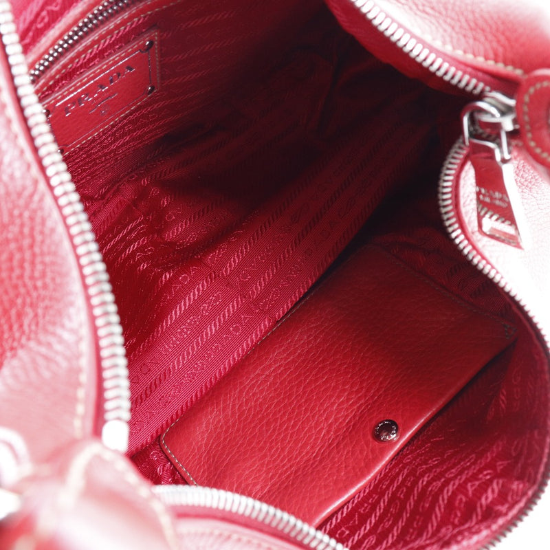 [Prada] Prada One Shoulder BR4373 가죽 Fuoco Red Ladies Shouther Bushing Bag A-Rank