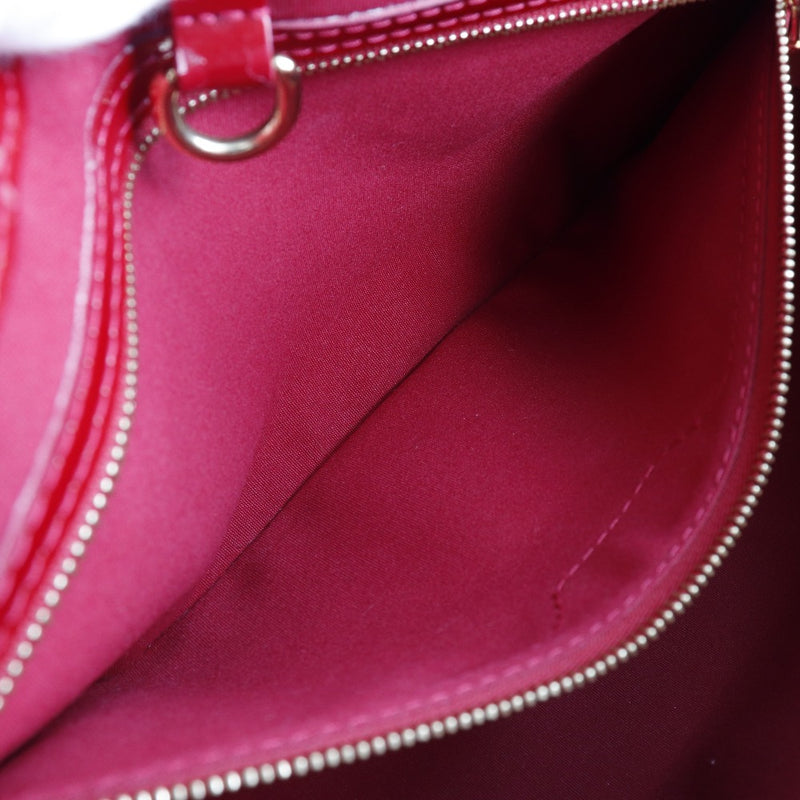[LOUIS VUITTON] Louis Vuitton Wilshire PM M93642 Monogram Verni Pom Damur Red MI2009 Engraved Ladies Handbag A-Rank