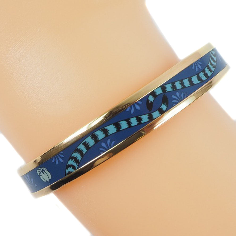 HERMES】エルメス エマイユPM 七宝焼き 金メッキ 青 レディース