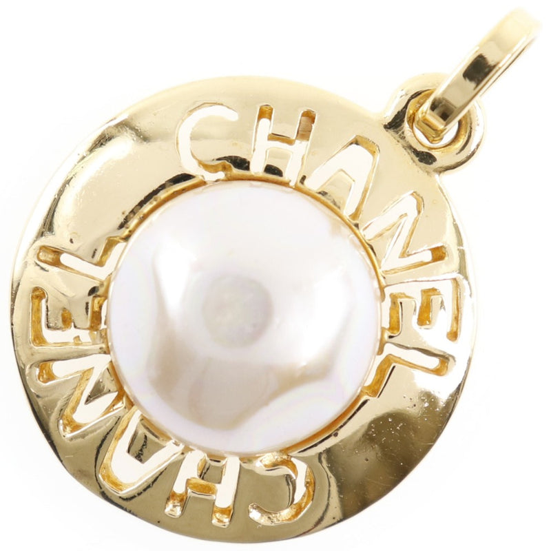 [Chanel] LOGO DE CHANEL Vintage Gold Slating Gold Ladies Colgante Top