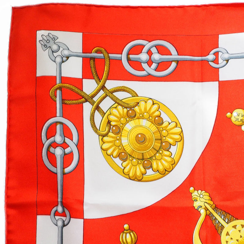 [HERMES] Hermes 
 Carre 90 scarf 
 CLIQUETIS Sword Silk Red CARRE90 Ladies A Rank