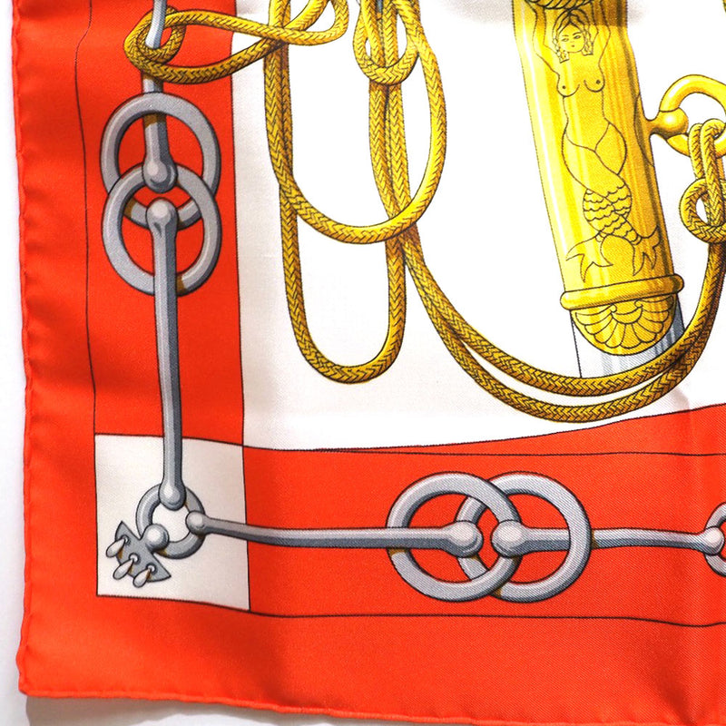 [HERMES] Hermes 
 Carre 90 scarf 
 CLIQUETIS Sword Silk Red CARRE90 Ladies A Rank