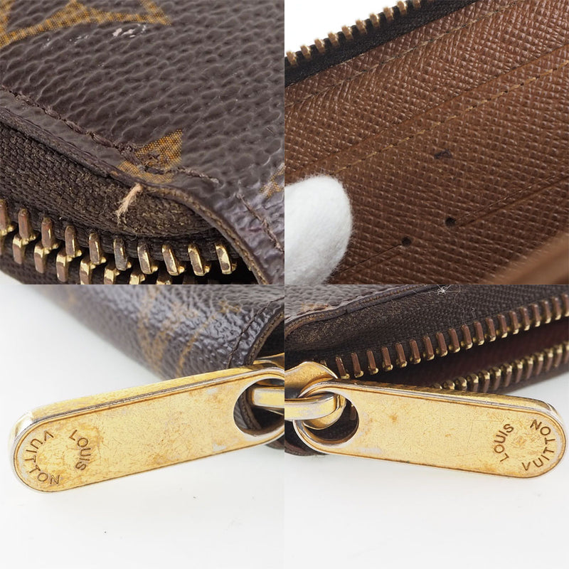 LOUIS VUITTON M60017 Zip Around Zippy wallet purse Brown Monogram canvas  u