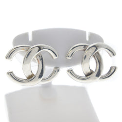 [CHANEL] Chanel Coco Mark Metal Silver 01P engraved Ladies Earrings
