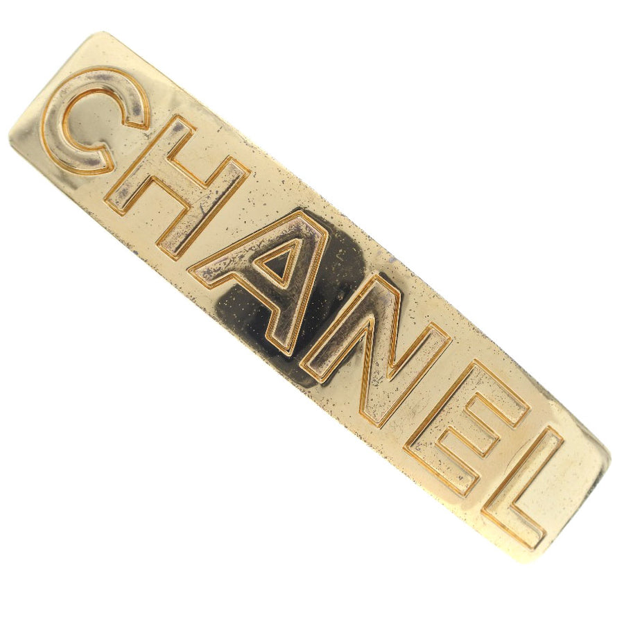 CHANEL】シャネル バレッタ ヴィンテージ ロゴ 金メッキ ゴールド 97A