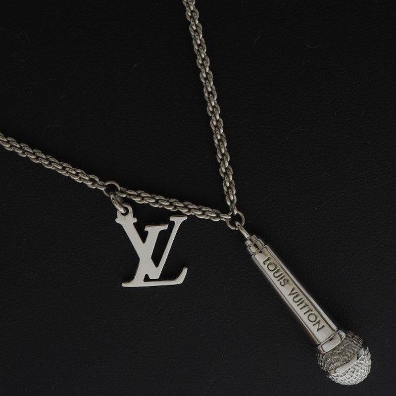 Louis Vuitton, Jewelry, Louis Vuitton Lv Dj Vocabulary Microphone Pendant  Necklace Metal Silver