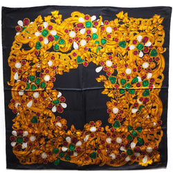 CHANEL シルクスカーフ ブラック 宝石 CHANEL シャネル シルク スカーフ 宝石柄 正規品 - メルカリ