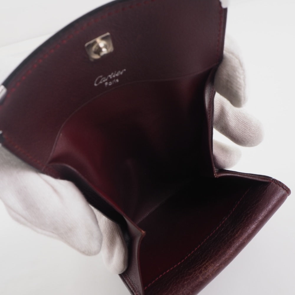 CARTIER】カルティエ 小銭入れ カーフ 黒 レディース コイン