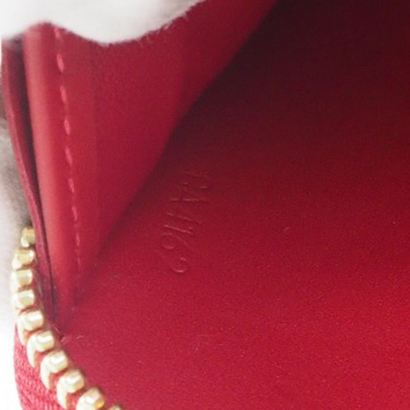 [Louis Vuitton] Louis Vuitton Zippy Wallet M91981会标Vernican Damur红色CA4162邮票中性邮票中性lone a级a级