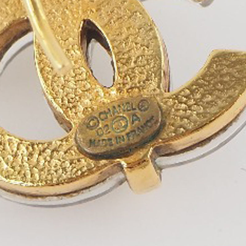[Chanel] Chanel Coco Mark Gold Plating Gold 02A Aretes de damas grabados A-Rank