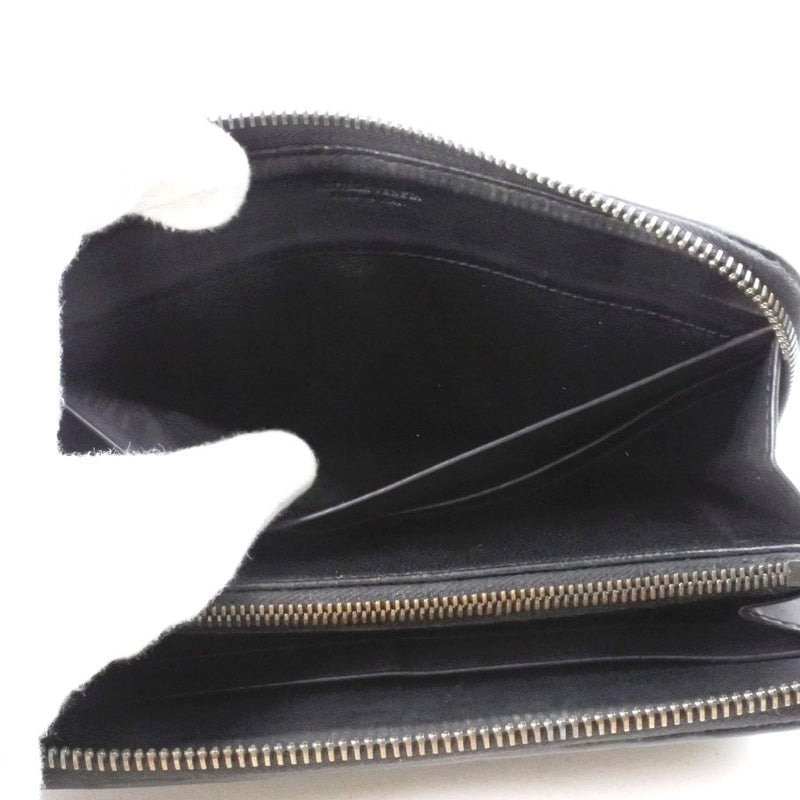 [BOTTEGAVENETA] Bottega Veneta round zipper black unisex long wallet