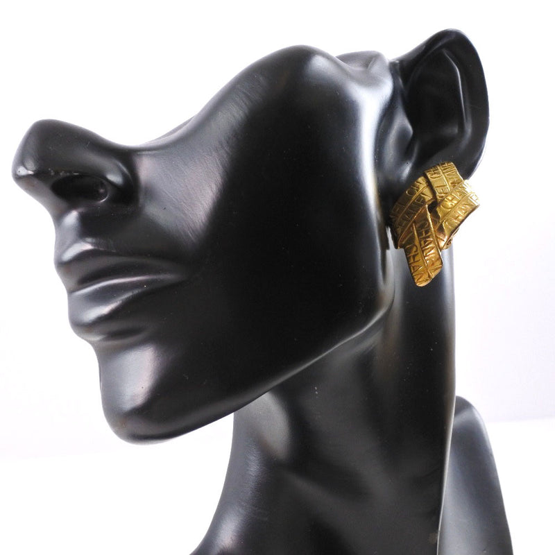[샤넬] 샤넬 히시 -형태의 빈티지 골드 골드 96p 조각 된 숙녀 귀걸이
