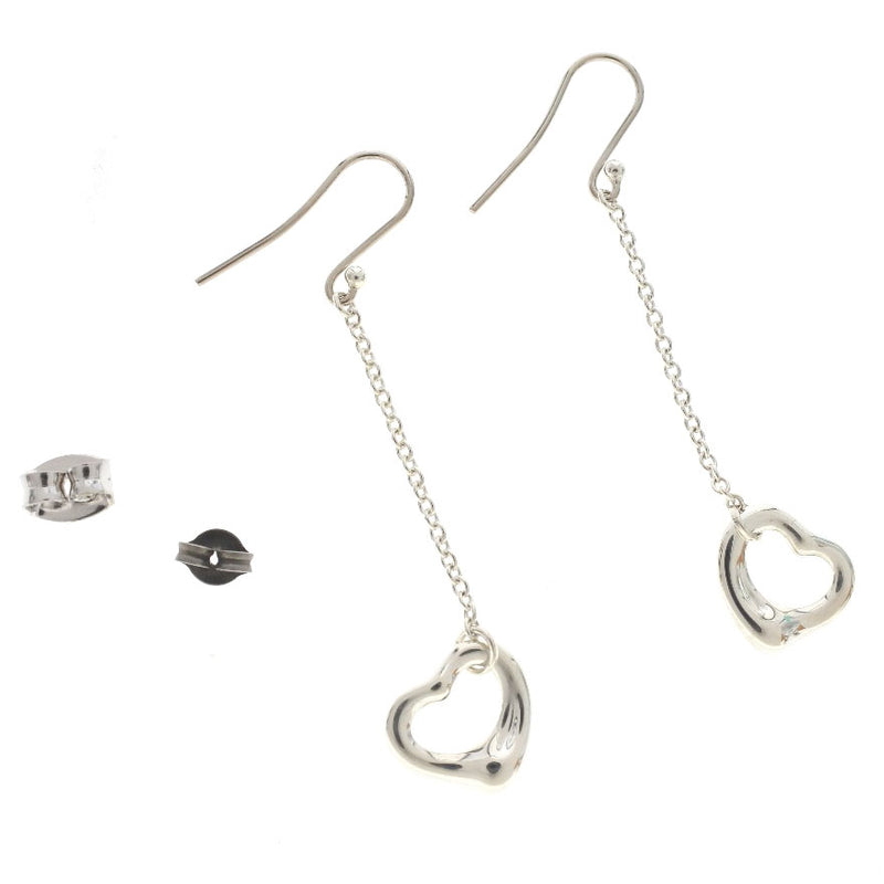 [TIFFANY & CO.] Tiffany Open Heart Silver 925 Silver Ladies Earrings A+Rank
