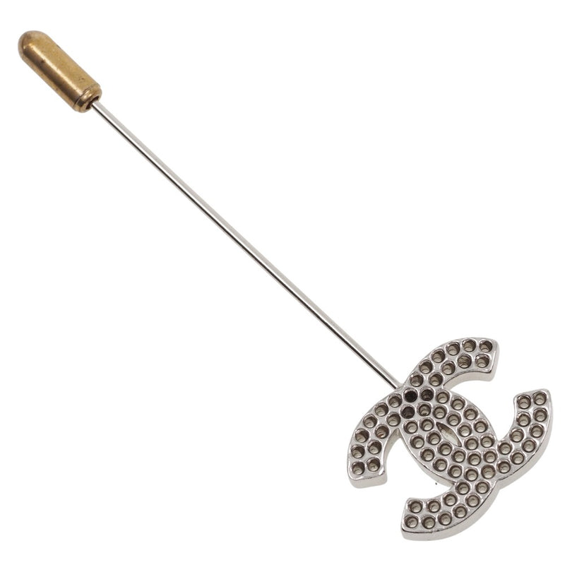 [Chanel] Chanel Pin Broach Coco Mark Gold Silver Silver 03p Broche de damas grabadas