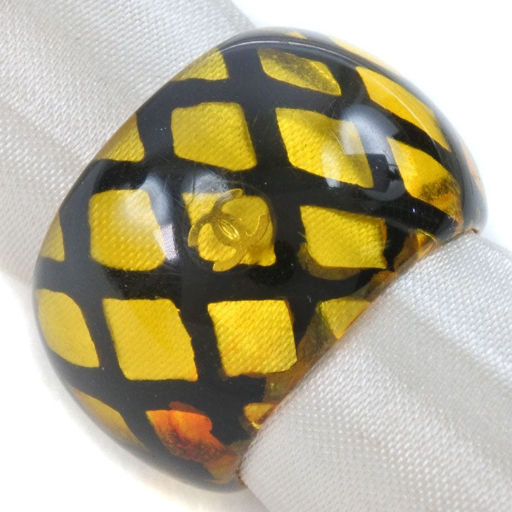 [CHANEL] Chanel Coco Mark Plastic No. 15 Orange Ladies Ring / Ring