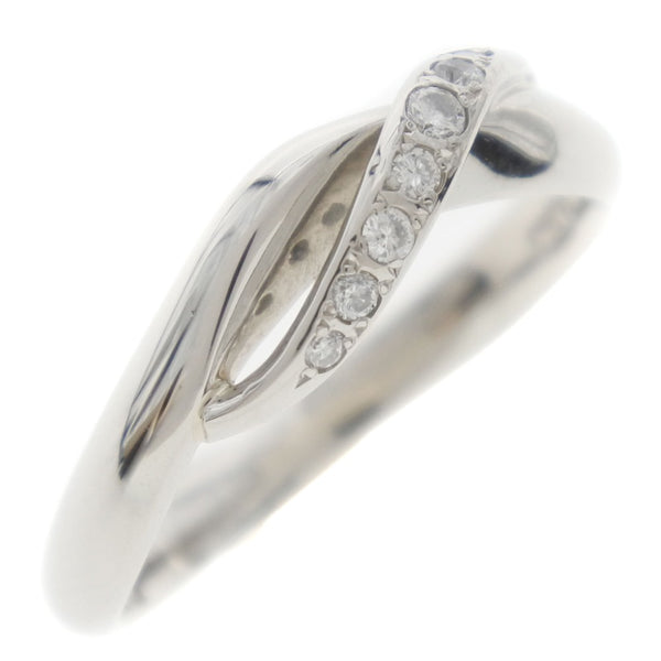 [4 ℃] Yon Sea PT950 Platinum x Diamond No. 9 Silver Ladies Ring / Ring SA Rank
